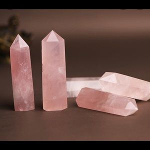 Rose Quartz Towers Crystal Obelisk